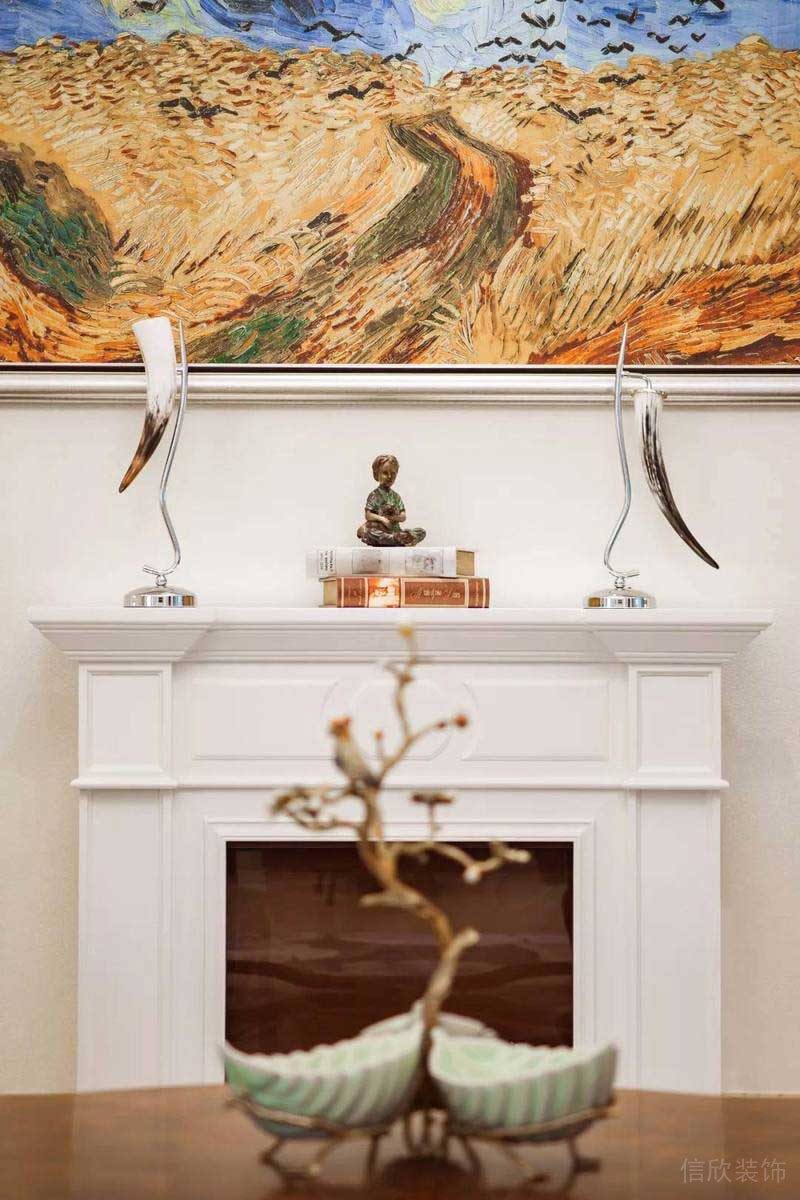 深圳寶安碧桂園簡歐風格別墅樣板間設計壁爐 深圳寶安碧桂園簡歐風格別墅樣板間設計壁爐