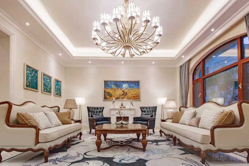 深圳寶安碧桂園簡歐風格別墅樣板間設計起居室 深圳寶安碧桂園簡歐風格別墅樣板間設計起居室