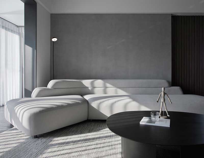 深圳鹽田美式極簡風家庭新房裝修工程案例客廳沙發 深圳鹽田美式極簡風家庭新房裝修工程案例客廳沙發