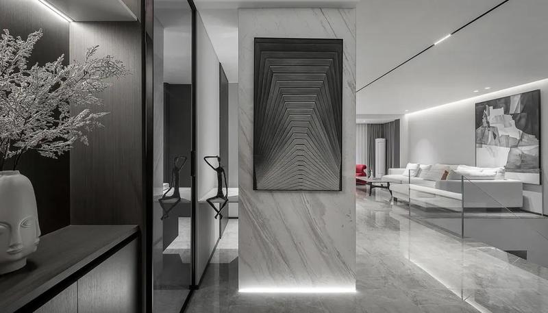 深圳鹽田極簡風格家庭住宅裝修設計客廳軟裝陳設 深圳鹽田極簡風格家庭住宅裝修設計客廳軟裝陳設