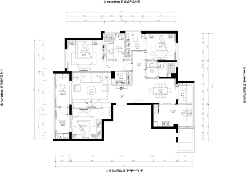深圳龍崗坂田輕奢風格新房裝修設計平面布置圖 深圳龍崗坂田輕奢風格新房裝修設計平面布置圖