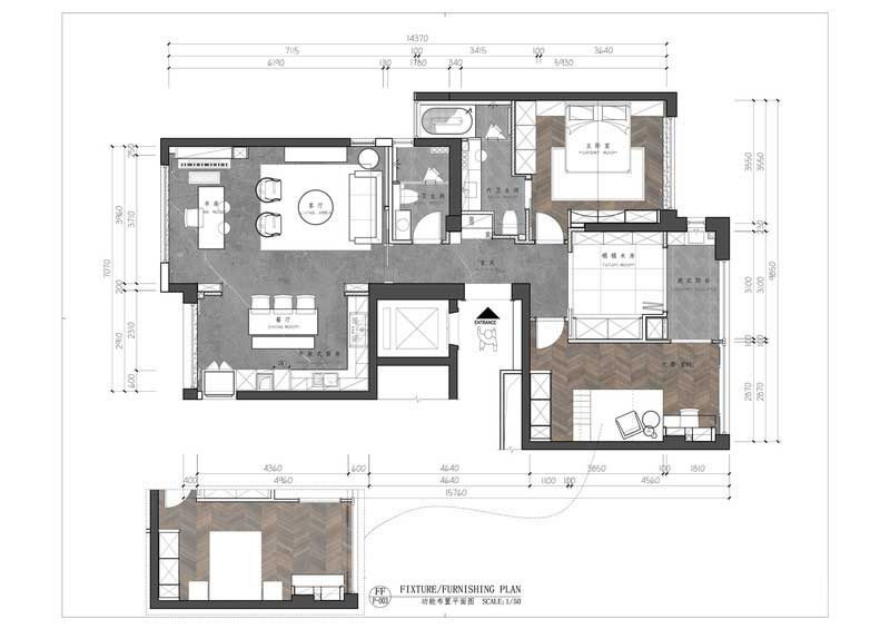 深圳羅湖區(qū)黑白色簡約風(fēng)格家居裝修圖平面布置圖 深圳羅湖區(qū)黑白色簡約風(fēng)格家居裝修圖平面布置圖