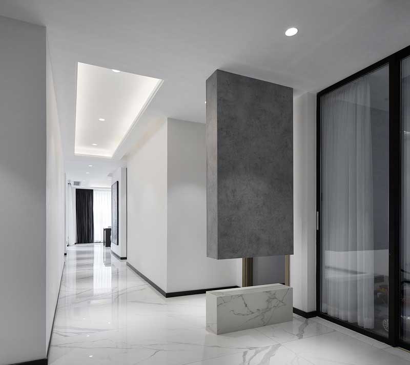 深圳寶安西鄉(xiāng)高級灰色調(diào)簡約家居裝修實(shí)景圖走廊