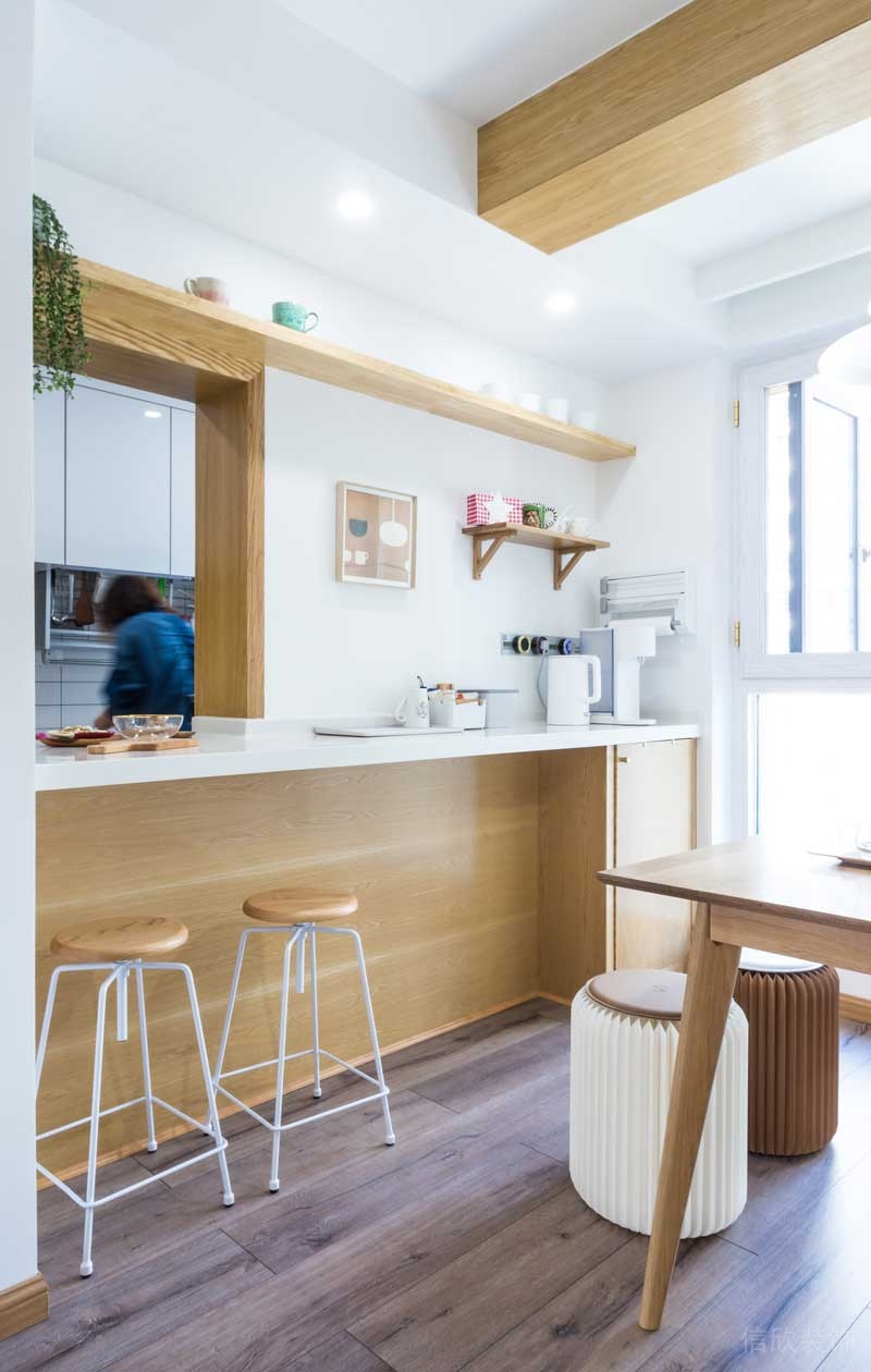 深圳羅湖區(qū)北歐風(fēng)格家庭裝修設(shè)計(jì)實(shí)景圖吧臺