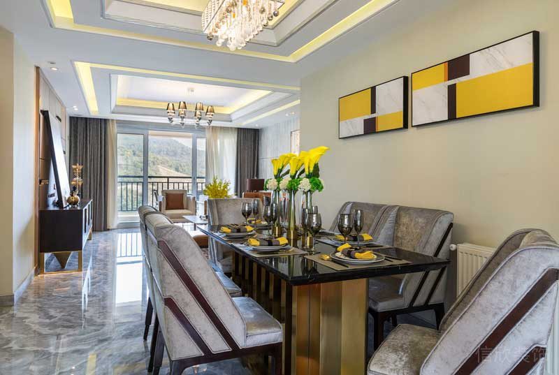 深圳龍華觀瀾現代輕奢家庭別墅裝飾設計餐廳 深圳龍華觀瀾現代輕奢家庭別墅裝飾設計餐廳