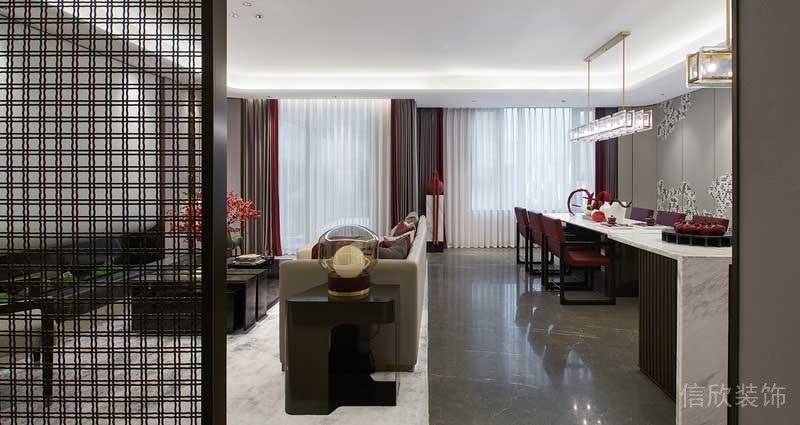 深圳寶安區西鄉新中式新房設計裝修案例客餐廳 深圳寶安區西鄉新中式新房設計裝修案例客餐廳