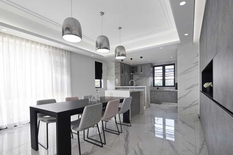 深圳寶安西鄉(xiāng)高級灰色調(diào)簡約家居裝修實(shí)景圖餐桌餐椅 深圳寶安西鄉(xiāng)高級灰色調(diào)簡約家居裝修實(shí)景圖餐桌餐椅