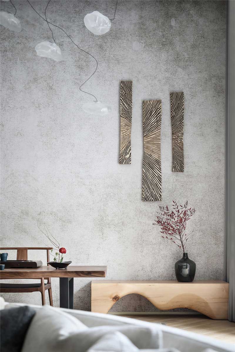 深圳龍華區(qū)現(xiàn)代中式風(fēng)格舊房裝修改造完工后實(shí)景圖品茶區(qū)花藝裝飾