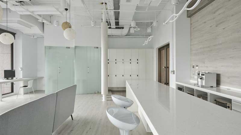 深圳寶安區淺色系簡約風格辦公室裝修茶水休閑區 深圳寶安區淺色系簡約風格辦公室裝修茶水休閑區