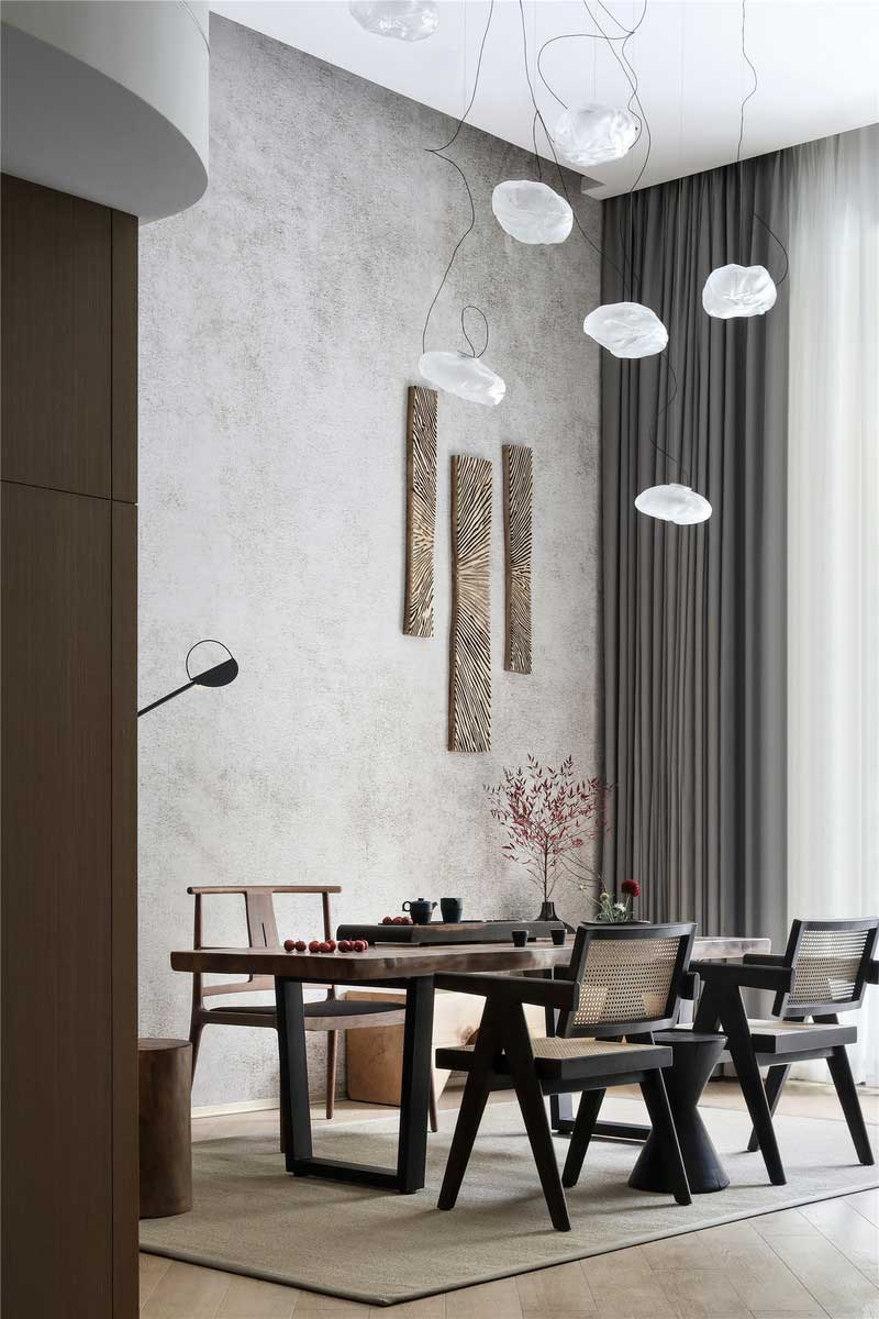 深圳龍華區(qū)現(xiàn)代中式風(fēng)格舊房裝修改造完工后實(shí)景圖品茶區(qū)