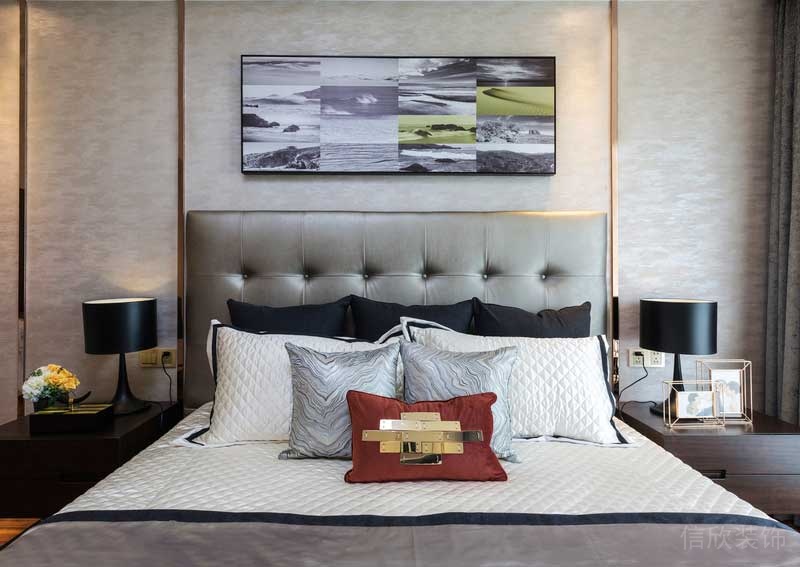 深圳龍華觀瀾現代輕奢家庭別墅裝飾設計主臥 深圳龍華觀瀾現代輕奢家庭別墅裝飾設計主臥