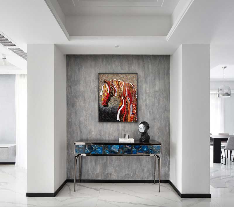 深圳寶安西鄉(xiāng)高級灰色調(diào)簡約家居裝修實(shí)景圖玄關(guān)