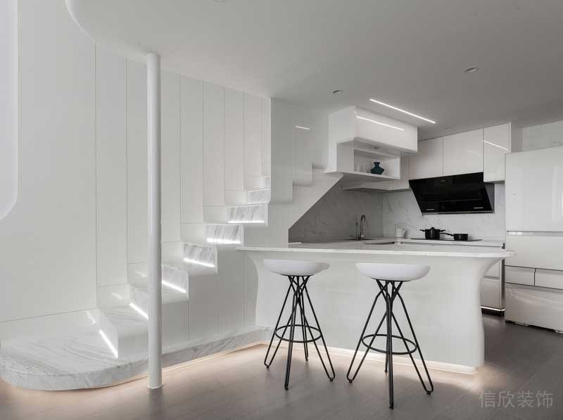 深圳寶安現代白色調家庭裝修案例吧臺 深圳寶安現代白色調家庭裝修案例吧臺