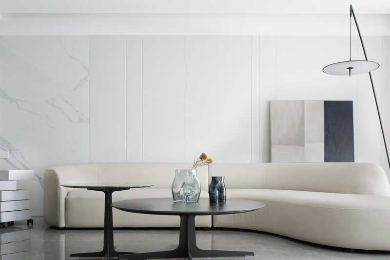 深圳南山中心區(qū)現(xiàn)代風(fēng)格家居新房裝修客廳沙發(fā)