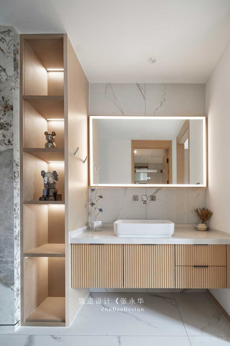 深圳龍崗平湖極簡北歐風(fēng)家居裝修開放式洗手臺裝飾置物柜 深圳龍崗平湖極簡北歐風(fēng)家居裝修開放式洗手臺裝飾置物柜