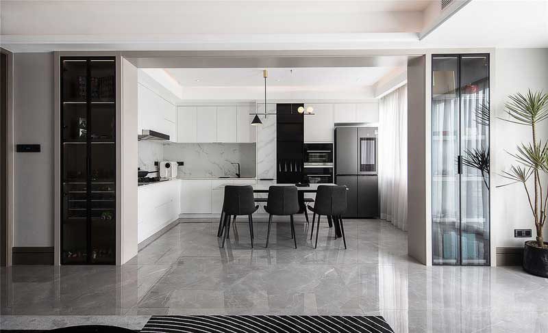 深圳羅湖區(qū)黑白色簡約風(fēng)格家居裝修圖餐廚空間 深圳羅湖區(qū)黑白色簡約風(fēng)格家居裝修圖餐廚空間