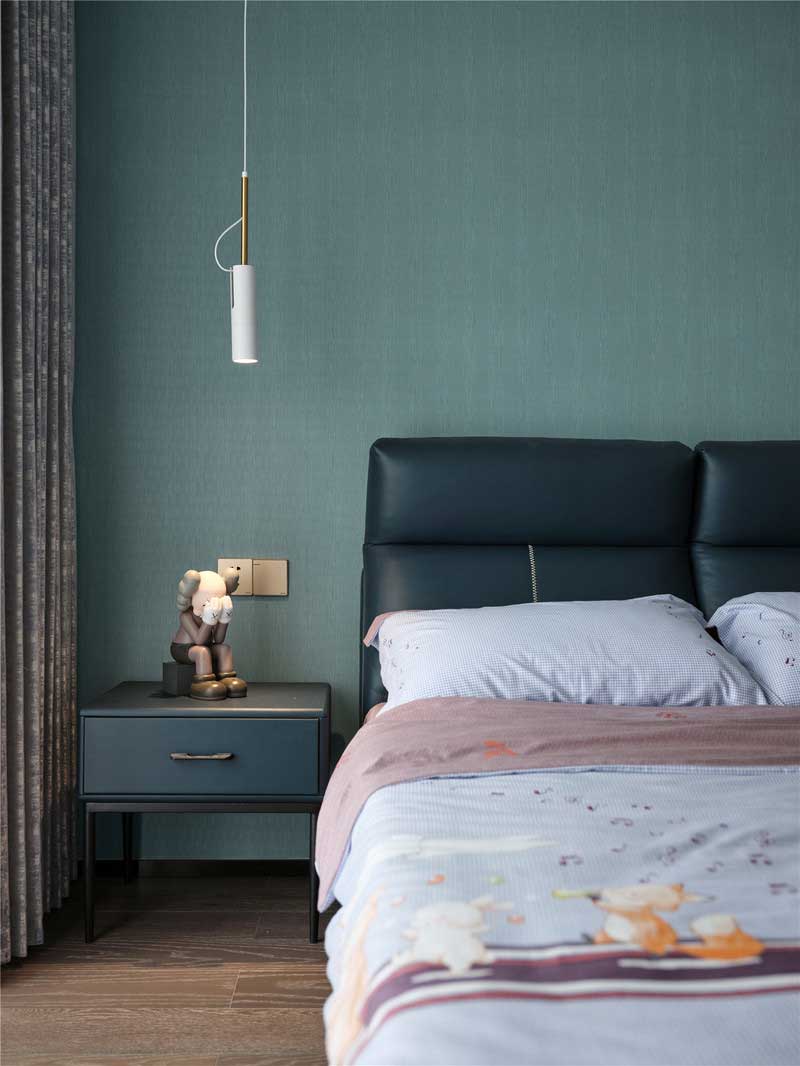 深圳南山區玫瑰金調性輕奢風家庭裝修實景圖主臥 深圳南山區玫瑰金調性輕奢風家庭裝修實景圖主臥