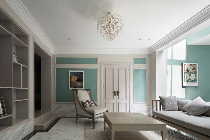 深圳福田金色調輕奢風家庭裝修起居室 深圳福田金色調輕奢風家庭裝修起居室