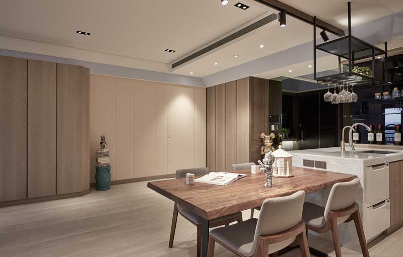 深圳福田區(qū)梅林北歐風(fēng)格家庭裝修工程餐廳