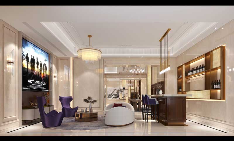 深圳南山區前海輕奢風格新房三居室裝修會客休閑廳 深圳南山區前海輕奢風格新房三居室裝修會客休閑廳