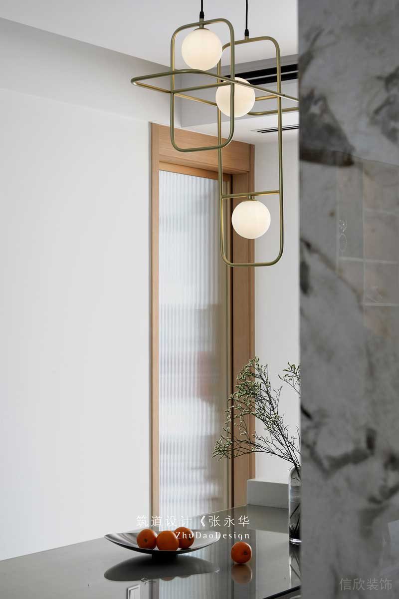 深圳龍崗平湖極簡北歐風(fēng)家居裝修餐廳燈具