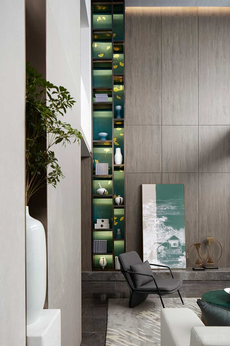 深圳鹽田新中式樣板房設(shè)計(jì)案例客廳藝術(shù)裝飾畫(huà)