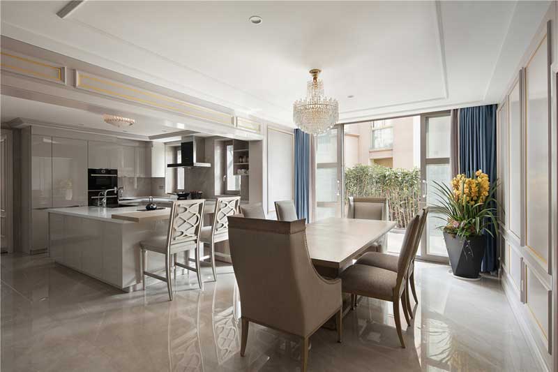 深圳福田金色調輕奢風家庭裝修餐廳 深圳福田金色調輕奢風家庭裝修餐廳