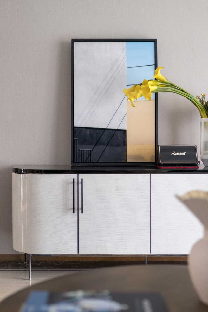 深圳羅湖萬科三居室輕奢風(fēng)格樣板房設(shè)計案例裝飾柜