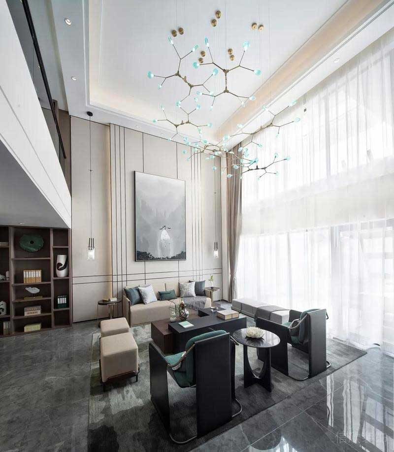 深圳龍崗碧桂園輕奢新中式復式小戶型樣板間設計客廳 深圳龍崗碧桂園輕奢新中式復式小戶型樣板間設計客廳