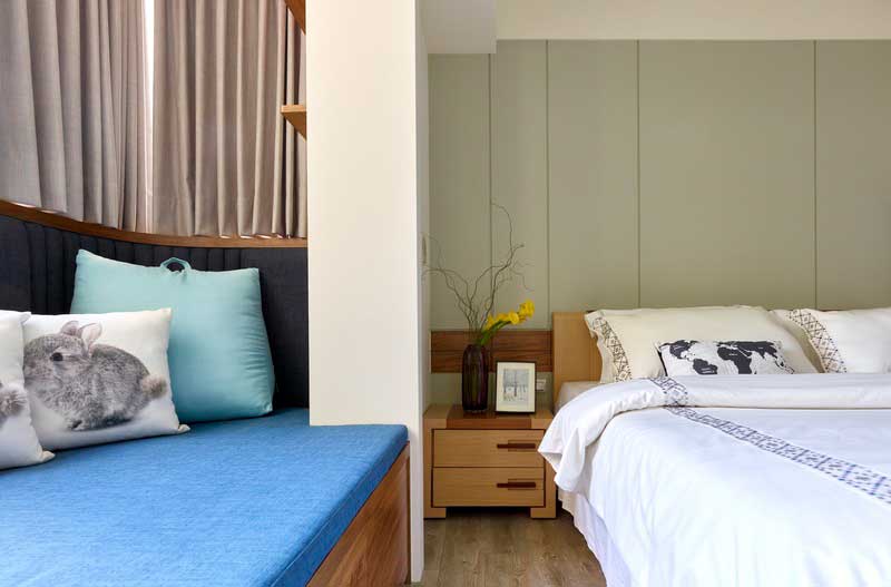 深圳鹽田區(qū)北歐風格家居住宅裝修設計效果圖主臥飄窗 深圳鹽田區(qū)北歐風格家居住宅裝修設計效果圖主臥飄窗