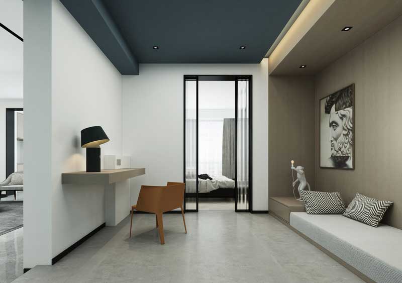 深圳南山中心區(qū)現(xiàn)代風(fēng)格家居新房裝修書房效果圖