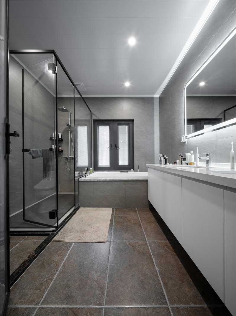 深圳南山簡(jiǎn)約風(fēng)格120平方家庭住房裝修衛(wèi)浴空間