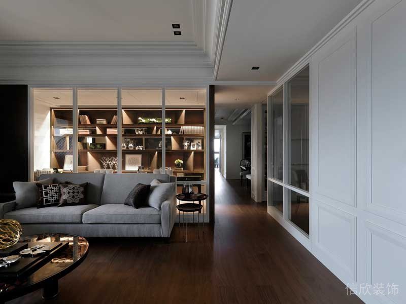 深圳寶安區(qū)西鄉(xiāng)簡歐風(fēng)格家裝新房裝修設(shè)計(jì)客廳