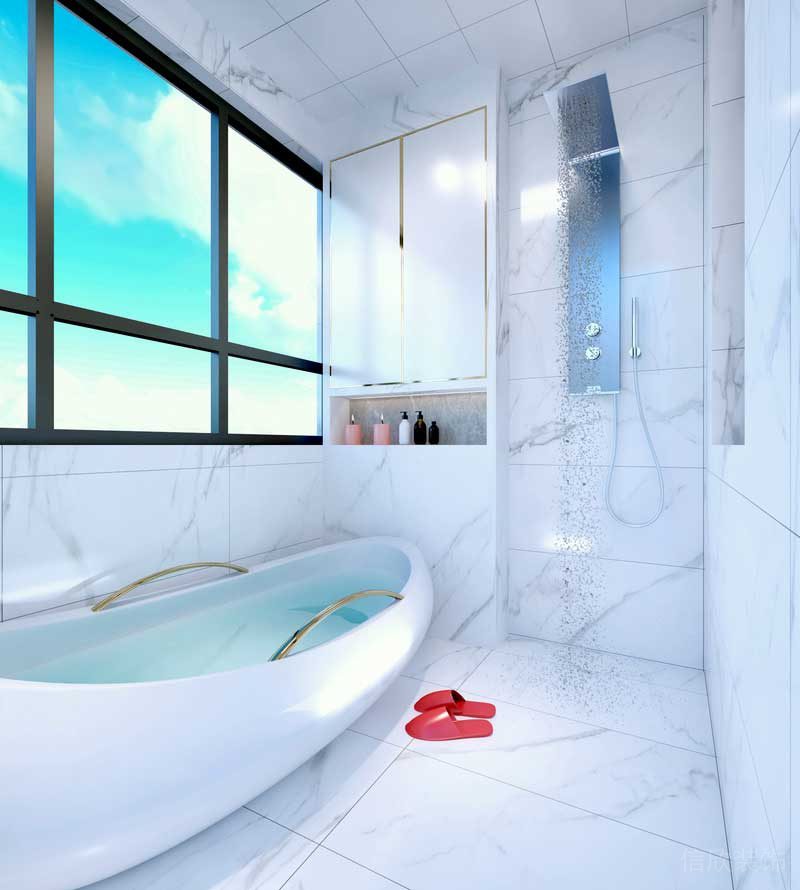 深圳福田區(qū)輕奢風(fēng)格家庭三居室裝修設(shè)計(jì)衛(wèi)生間洗浴區(qū) 深圳福田區(qū)輕奢風(fēng)格家庭三居室裝修設(shè)計(jì)衛(wèi)生間洗浴區(qū)