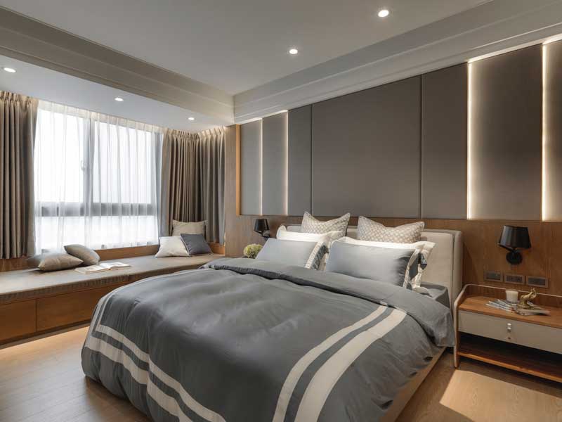 深圳羅湖區(qū)現(xiàn)代風(fēng)格100平方家庭裝修工程案例主臥 深圳羅湖區(qū)現(xiàn)代風(fēng)格100平方家庭裝修工程案例主臥