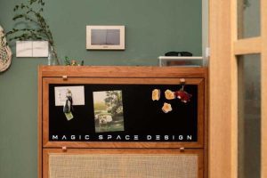 儲物柜編織收納黑板涂鴉設計原田園風情日式全屋定制效果