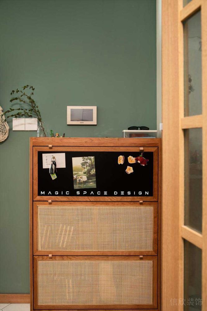 儲物柜編織收納黑板涂鴉設(shè)計原田園風(fēng)情日式全屋定制效果