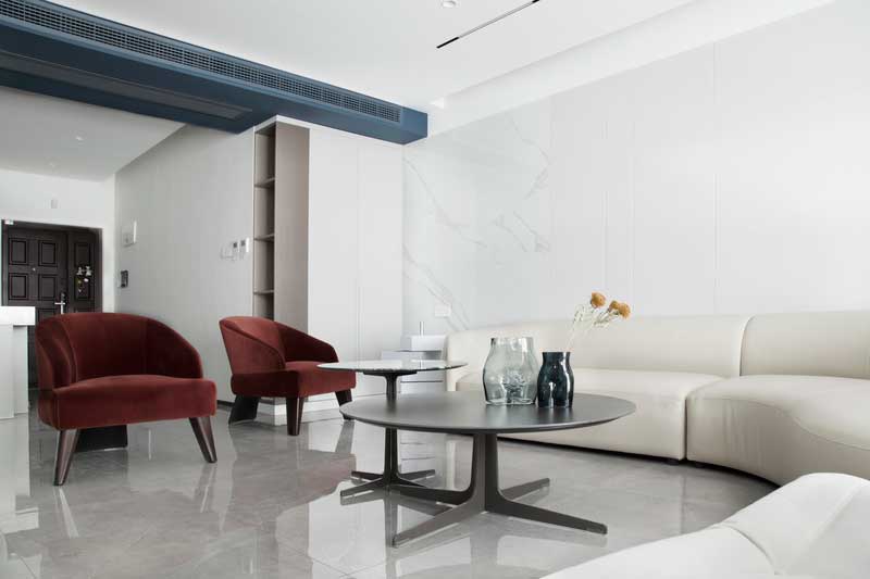 深圳南山中心區(qū)現(xiàn)代風(fēng)格家居新房裝修客廳單人沙發(fā)