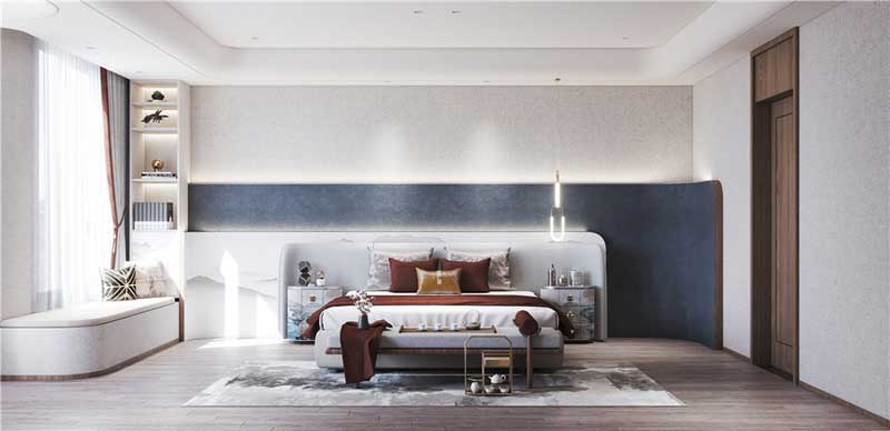 深圳福田區現代中式奢華家居裝修主臥 深圳福田區現代中式奢華家居裝修主臥