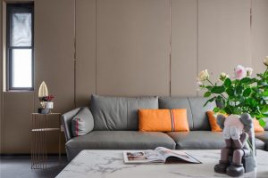 深圳南山區(qū)玫瑰金調(diào)性輕奢風家庭裝修實景圖客廳效果圖