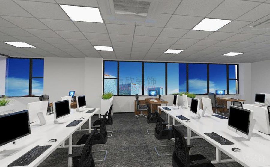 深圳現(xiàn)代簡約辦公室裝修設(shè)計(jì) 公共辦公區(qū) 2