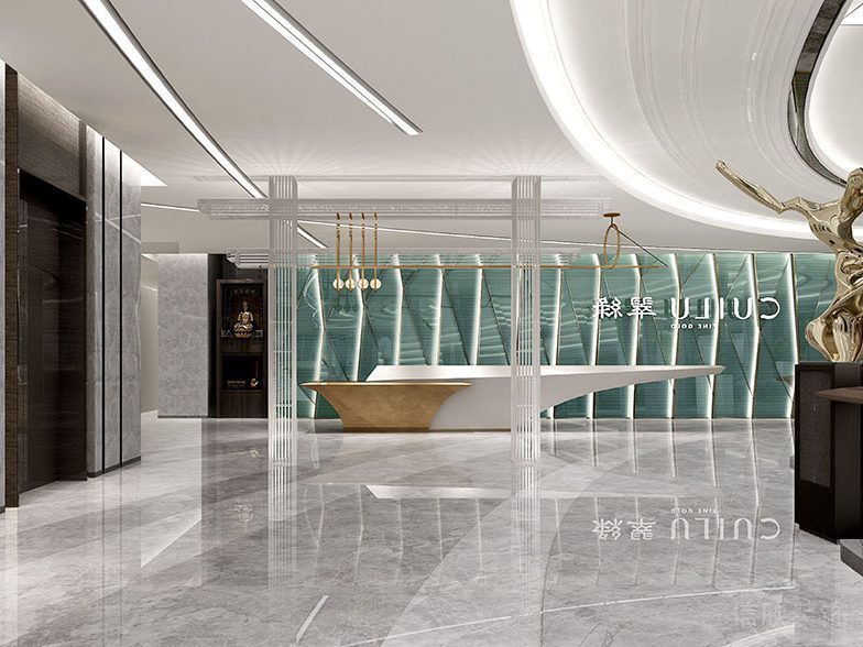 深圳福田辦公室裝修設計前臺區(qū) 784×588