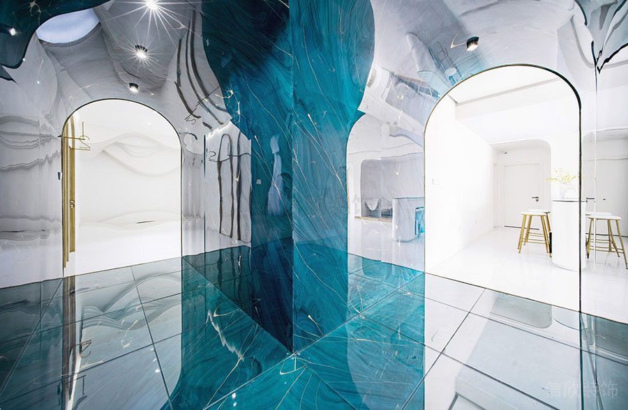 深圳羅湖區(qū)美容院裝修設計 大廳