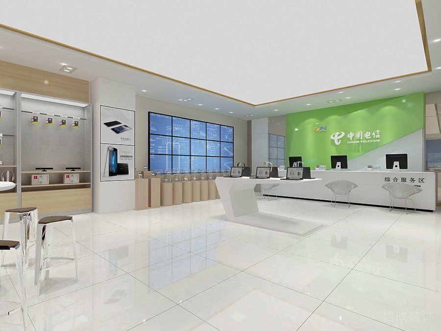 萬(wàn)象天地薈oppo專賣店裝修設(shè)計(jì)收銀臺(tái)形象墻