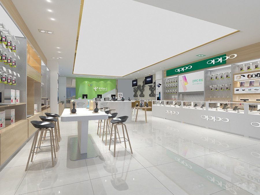 萬(wàn)象天地薈oppo專賣店裝修設(shè)計(jì)體驗(yàn)區(qū)