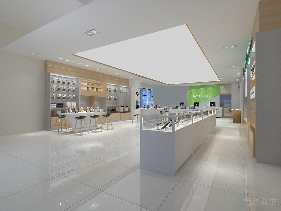 萬(wàn)象天地薈oppo專賣店裝修設(shè)計(jì)中島展柜