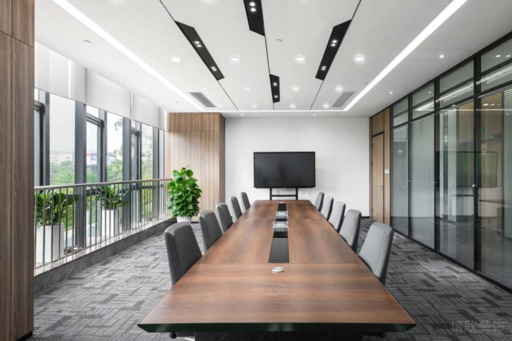 深圳羅湖區(qū)華潤大廈現(xiàn)代簡(jiǎn)約風(fēng)格辦公室設(shè)計(jì)案例會(huì)議室