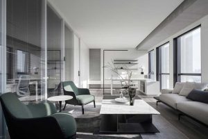 南山區(qū)弘毅大廈簡約風(fēng)格辦公室設(shè)計(jì)案例總經(jīng)理辦公室效果圖