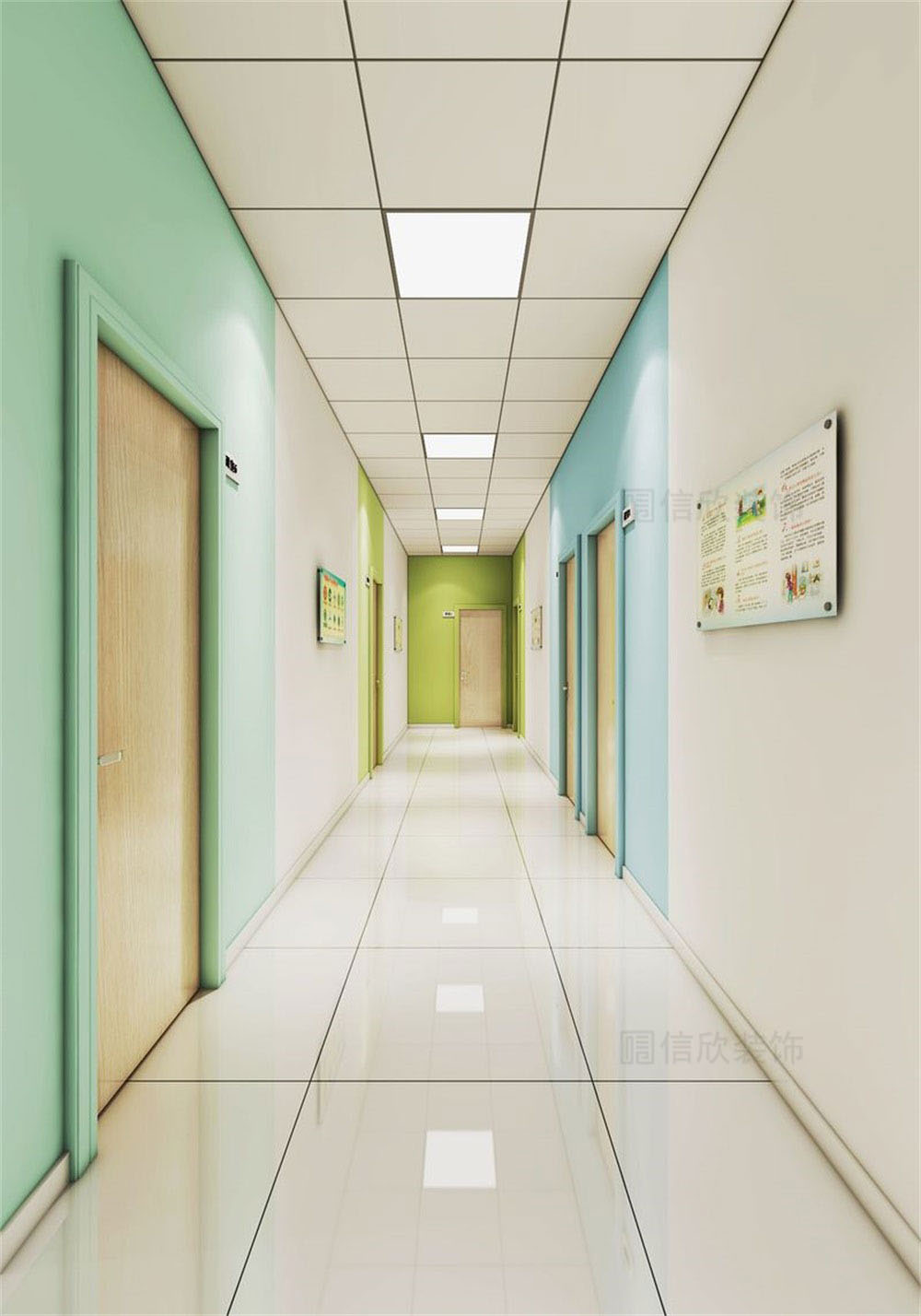 深圳市龍崗區(qū)中心城思優(yōu)教育培訓學校裝修設(shè)計過道