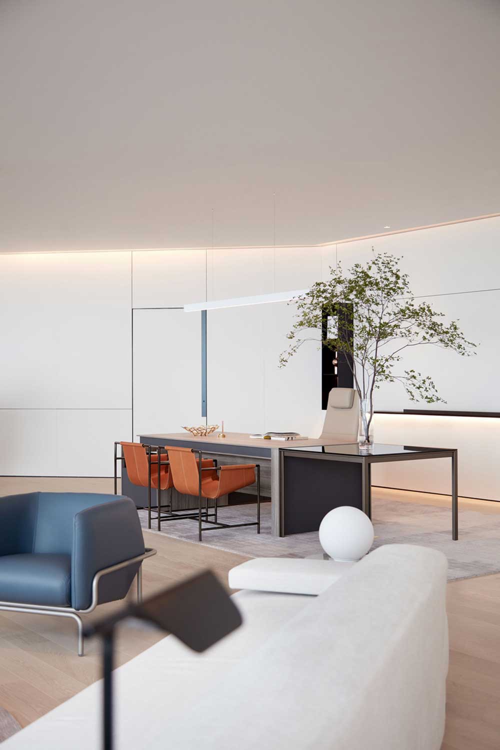 萬科濱海云中心極簡(jiǎn)風(fēng)格公司裝修設(shè)計(jì)案例總經(jīng)理辦公區(qū)